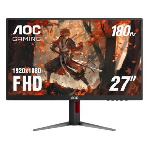 AOC 27G4 27" FHD 180Hz IPS Gaming Monitor | 1ms Response, DCI-P3 102%, NTSC 112% Color Coverage